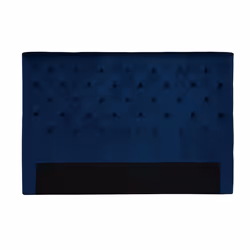 Tête de lit capitonnée en tissu velours bleu nuit L160 cm ENGUERRAND