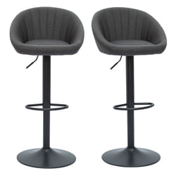 Tabourets de bar réglables design gris anthracite (lot de 2) SHERU