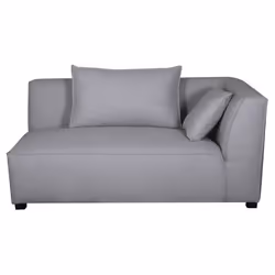 Module d'angle droit pour canapé en tissu gris clair PLURIEL