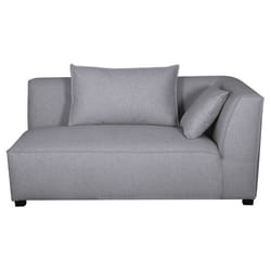 Module d'angle droit pour canapé en tissu gris clair PLURIEL