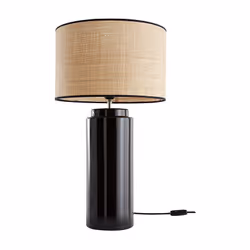 La lampe à poser MAJES invite avec élégance la nature dans le décor ... Avec sa grande base cylindrique en céramique émaillée ...