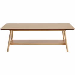 Table basse rectangulaire scandinave finition chêne L120 cm BAKAR