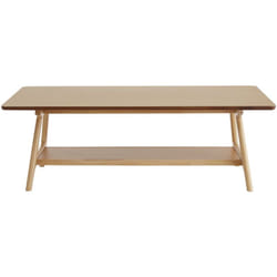 Table basse rectangulaire scandinave finition chêne L120 cm BAKAR