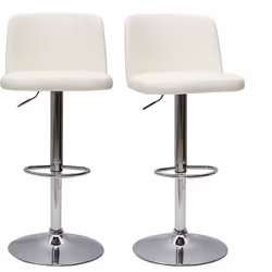 Tabourets de bar design réglables blancs (lot de 2) MONTI