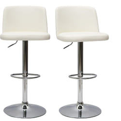 Tabourets de bar design réglables blancs (lot de 2) MONTI