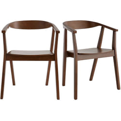 Chaises scandinaves en bois foncé (lot de 2) BAHIA