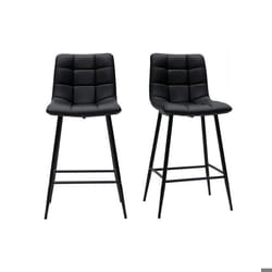 Tabourets de bar design noirs H65 cm (lot de 2) MAXWELL