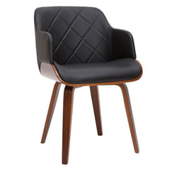 Chaise design noir et bois foncé LUCIEN
