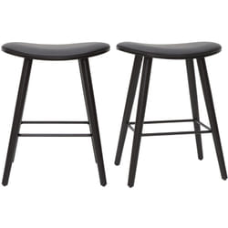 Tabourets de bar design noirs H65 cm (lot de 2) MEADOW