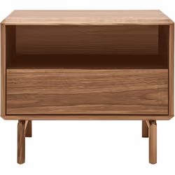 Table de chevet bois foncé noyer L60 cm SUVA