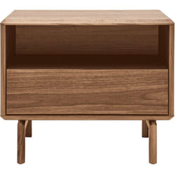 Table de chevet bois foncé noyer L60 cm SUVA