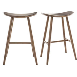 Tabourets de bar design noyer H72 cm (lot de 2) demory