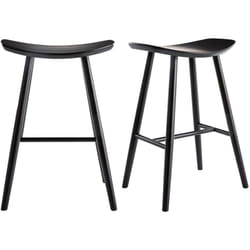 Tabourets de bar noirs H65 cm (lot de 2) DEMORY