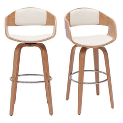 Tabourets de bar scandinaves pivotants 360° en bois clair H65 cm (lot de 2) gao