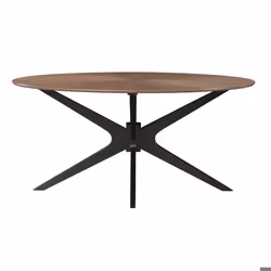 Table à manger design ovale noyer L160 cm DIELLI