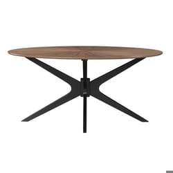 Table à manger design ovale noyer L160 cm DIELLI