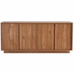 Buffet scandinave finition bois chêne 4 portes L180 cm COMO
