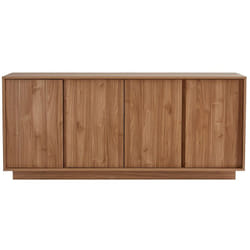 Buffet scandinave finition bois chêne 4 portes L180 cm COMO