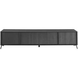 Meuble TV design finition bois noir mat L205 cm NEMA