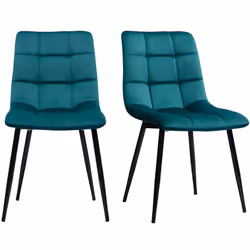Invitez le raffinement à votre table avec les chaises MAXWELL ! En associant la douceur d'un tissu velours (100% polyester) à ...
