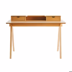 Miliboo - Bureau avec rangements bois clair L120 cm PULITO
