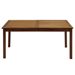 Table de jardin extensible rallonges intégrées en bois massif L160-210 cm MAYEL