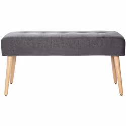 Le banc GUESTA : une petite assise qui a du style ! GUESTA se pare d'une couleur intemporelle : le gris ! Cette banquette s'h ...
