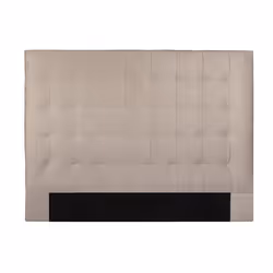 Miliboo - Tête de lit capitonnée en tissu velours taupe L140 cm HALCIONA