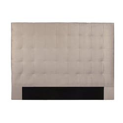 Miliboo - Tête de lit capitonnée en tissu velours taupe L140 cm HALCIONA