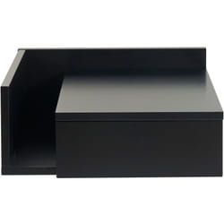 Table de chevet murale noire avec tiroir L40 cm NASTY