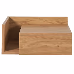 Miliboo - Table de chevet murale finition bois chêne clair avec tiroir L40 cm NASTY