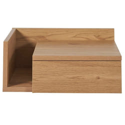 Miliboo - Table de chevet murale finition bois chêne clair avec tiroir L40 cm NASTY