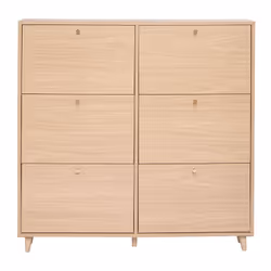 Meuble à chaussures finition bois clair chêne L126 cm SILVESTRE