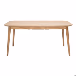 Table extensible rallonges intégrées rectangulaire en bois clair chêne L160-210 cm ANK