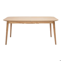Table extensible rallonges intégrées rectangulaire en bois clair chêne L160-210 cm ANK