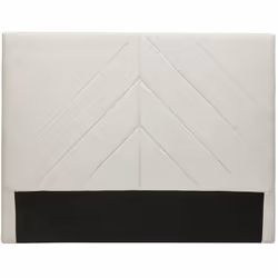 Tête de lit en tissu effet velours beige L160 cm AVAH