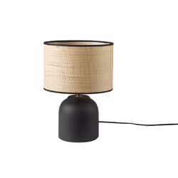 Faites entrer la lumière ! Avec la lampe à poser ROCHA , un superbe jeu de textures s'opère entre une base en céramique noire ...