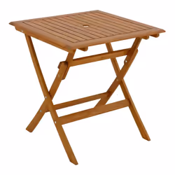 Table de jardin carrée pliante en bois massif L70 cm FUEGO