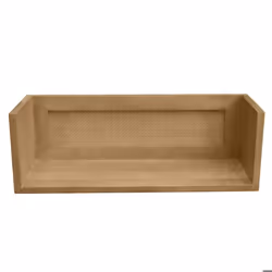 Étagère tablette murale en bois manguier massif et cannage rotin L60 cm ACANGE