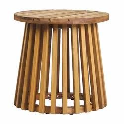 NASSAU : une table basse ronde en bois unique à sortir au moindre rayon de soleil ! La table basse NASSAU est l'accessoire pa ...