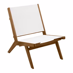 Fauteuil lounge de jardin en bois massif MALIBU