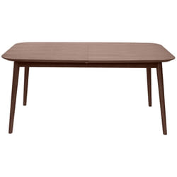 Table extensible rallonges intégrées rectangulaire en bois foncé noyer L160-210 cm ANK