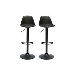 Tabourets de bar design noirs (lot de 2) steevy
