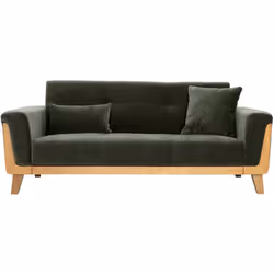 Association de bois, de tissu et de lignes épurées, le canapé FJORD se veut résolument nordique ! Son design et son confort f ...