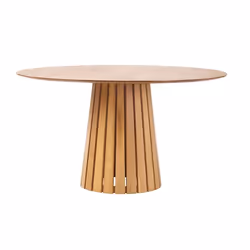 Miliboo - Table à manger ronde en bois clair chêne D137 cm DITA
