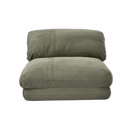 Miliboo - Chauffeuse 1 place convertible en tissu velours côtelé vert kaki SPENCER