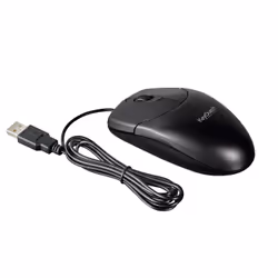 KeyOuest KO003459, Ambidextre, USB Type-A, 1000 DPI, Noir