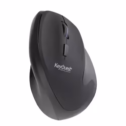 KeyOuest KO004845, Droitier, Optique, RF sans fil, 1600 DPI, Noir