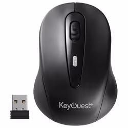 KeyOuest KO010860, RF sans fil, 1600 DPI, Noir