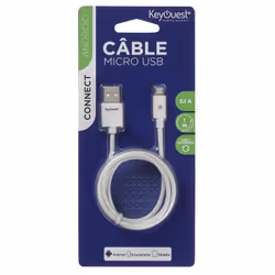 KeyOuest KO014011 câble USB 1 m USB A Micro-USB B Blanc